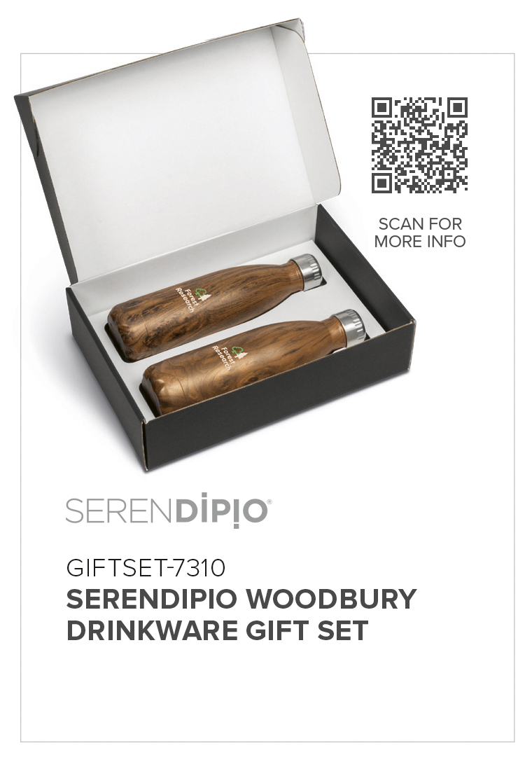 Serendipio Woodbury Water Bottle Gift Set